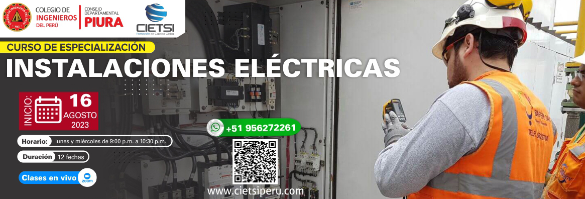 CURSO DE ESPECIALIZACIÓN EN INSTALACIONES ELÉCTRICAS 2023